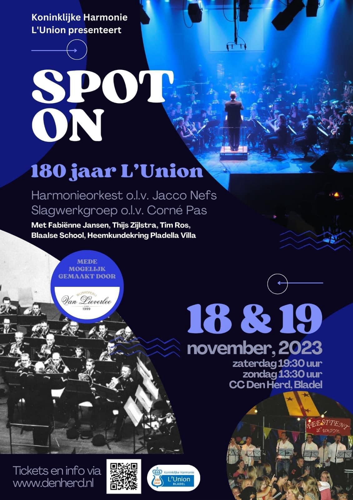 Poster Spot On 2023: 180 jaar L'Union