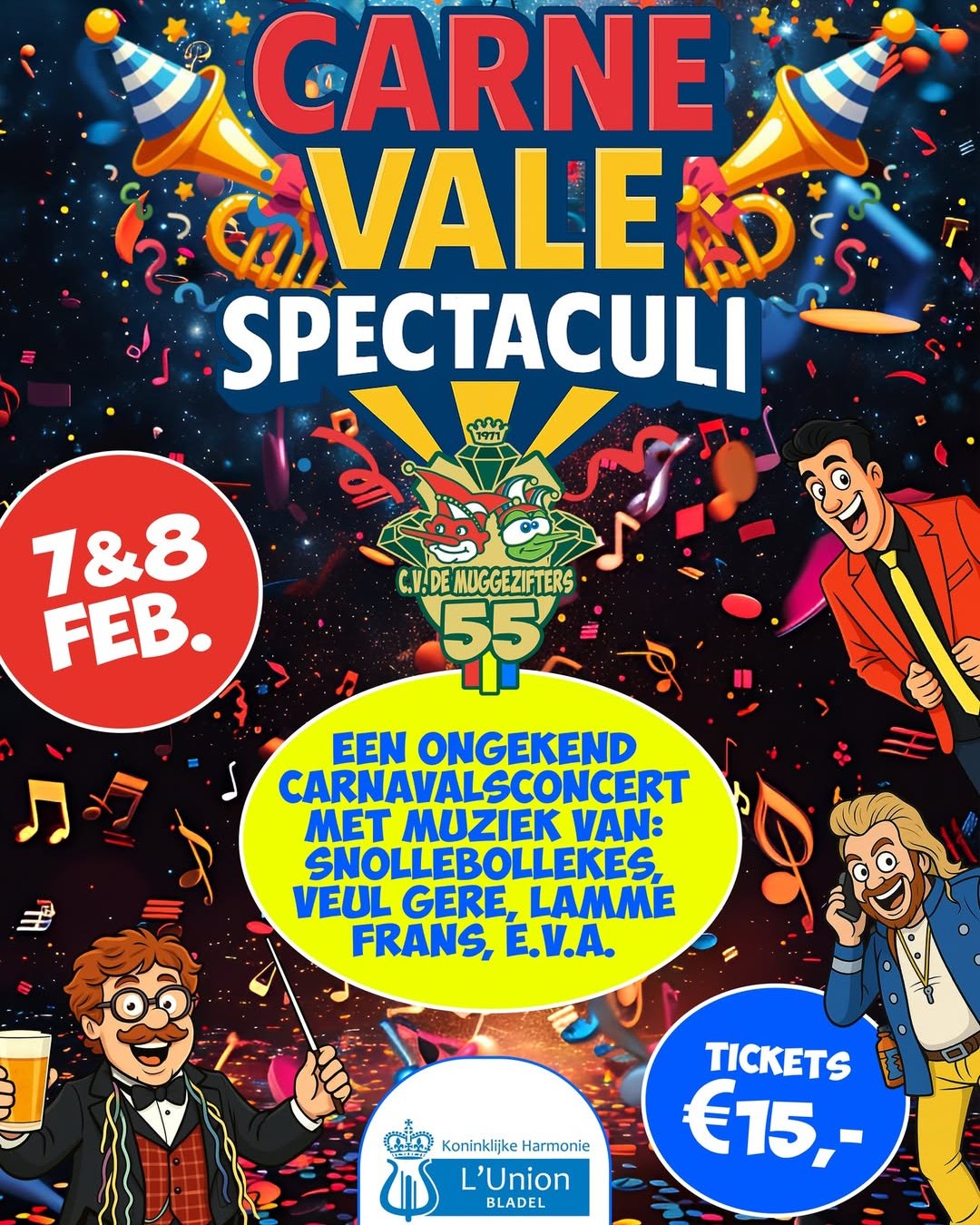 Poster Carnevale Spectaculi Poster Spot On 2023: 180 jaar L'Union